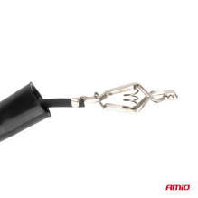 Automobilio įtampos matuoklis su krokodilo spaustukais 6-24V AMIO-04273