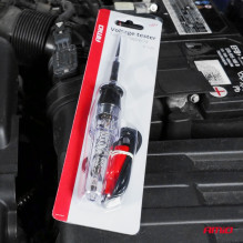 Automobilio įtampos matuoklis su krokodilo spaustukais 6-12V AMIO-04272