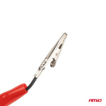 Automobilio įtampos matuoklis su krokodilo spaustukais 6-12V AMIO-04272