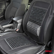 Ventilated seat mat with beads and back support for the car AMIO-03646