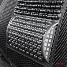 Ventilated seat mat with beads and back support for the car AMIO-03646
