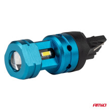 LED lemputės CANBUS T20 7440 W21W 4SMD 1860 Baltos 12V 24V AMIO-04254