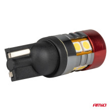 LED CANBUS lemputės T10 W5W 9 SMD 3030 baltos 12V 24V AMIO-04242