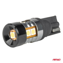 LED CANBUS lemputės T10 W5W 9 SMD 3030 baltos 12V 24V AMIO-04241