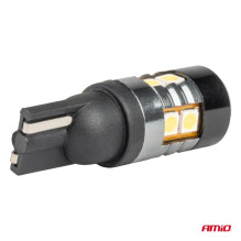 LED CANBUS lemputės T10 W5W 9 SMD 3030 baltos 12V 24V AMIO-04241