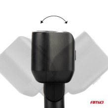 Cigarečių žiebtuvėlio lizdo skirstytuvas 2x USB 1x USB-C 12V 24V + voltmetras AMIO-04173