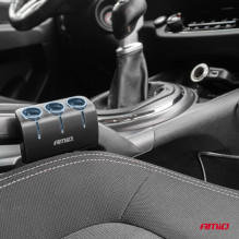 Cigarečių žiebtuvėlio lizdo skirstytuvas su įkrovikliu ir lempute 12V 24V 120W 80cm AMIO-04360