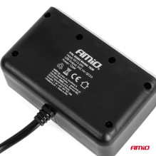 Cigarečių žiebtuvėlio lizdo skirstytuvas su įkrovikliu 2x USB-A QC3.0 12V 24V 120W 80cm AMIO-04364