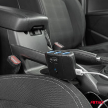 Cigarečių žiebtuvėlio lizdo skirstytuvas su įkrovikliu 2x USB-A ĮJUNGIMAS / IŠJUNGIMAS 12V 24V 100W 70cm AMIO-04362