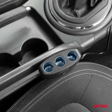 Cigarette lighter socket splitter with charger 2x USB-A ON / OFF 12V 24V 100W 70cm AMIO-04362