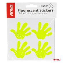 Fluorescenciniai šviesą atspindintys įspėjamieji lipdukai vaikų letenėlėms AMIO-03942