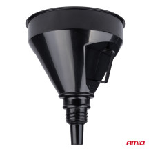 Lankstus juodas piltuvėlis su filtru kurui, skysčiui, vandeniui, 13,5 cm AMIO-04036