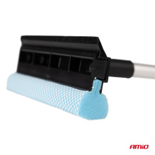 Langų ir veidrodžių stiklo plovimo įrenginys + teleskopinis aliuminio vandens valytuvas 35 / 48 cm AMIO-03853