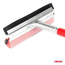 Glass washer for windows and mirrors + water squeegee on a wooden stick 60 cm AMIO-03857