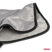 Microfiber cloth 2 in 1 for polishing and shining cars 40x40 cm 600 g AMIO-03976