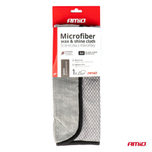 Microfiber cloth 2 in 1 for polishing and shining cars 40x40 cm 600 g AMIO-03976