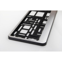 Ramka tablicy rejestracyjnej srebrna szczotkowana AMIO-01646