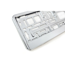 Ramka tablicy rejestracyjnej srebrna metalizowana AMIO-01170