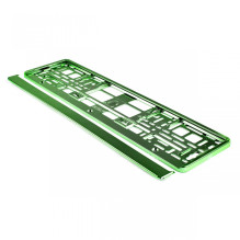 Ramka tablicy rejestracyjnej metalizowana zielona AMIO-03178 Ramka tablicy rejestracyjnej metalizowana zielona AMIO-03178