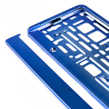 Ramka tablicy rejestracyjnej metalizowana niebieska AMIO-03174