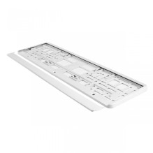 Ramka tablicy rejestracyjnej metalizowana biała AMIO-71780BI