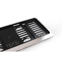 Ramka tablicy rejestracyjnej chrom krótka USA AMIO-02109