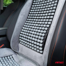 Beaded car seat mat, gray, 45x120cm, CSM-17 AMIO-04430