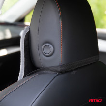 Beaded car seat mat, gray, 45x120cm, CSM-17 AMIO-04430