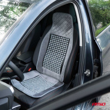 Automobilio sėdynės kilimėlis su karoliukais, pilkas, 45x120 cm, CSM-17 AMIO-04430