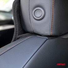 Beaded car seat mat, black, 45x120cm, CSM-16 AMIO-04429