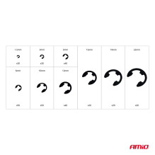 E formos vidinių tvirtinimo žiedų rinkinys, 300 vnt. AMIO-04124