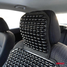 Beaded armchair seat mat with back support and headrest AMIO-03650