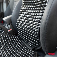Beaded armchair seat mat with back support and headrest AMIO-03650