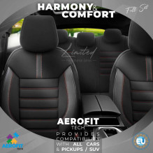 Komplet pokrowców na fotele samochodowe OTOM LIMITED 101 BLACK / RED 3-ZIP