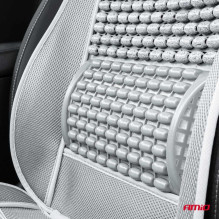 Beaded armchair seat mat with back support and headrest AMIO-03647