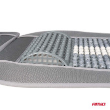 Beaded armchair seat mat with back support and headrest AMIO-03647