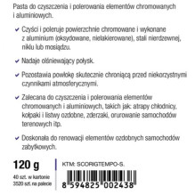 Pasta do polerowania powierzchni chromowanych TEMPO 120g