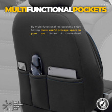 Komplet pokrowców na fotele samochodowe OTOM INDIVIDUAL 203 BLACK / BLUE 3-ZIP