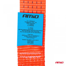 Pas transportowy z napinaczem i szelką 5T 5000kg 50mm 3m AMIO-03317