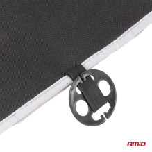 Karoliukų puoštas sėdynės kilimėlis su nugaros atrama automobiliui AMIO-03643