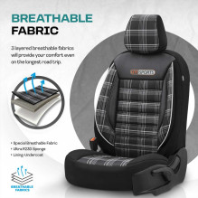 Komplet pokrowców na fotele samochodowe OTOM GTI SPORT 807