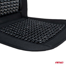 Beaded seat mat with back support for the car AMIO-03642