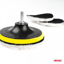 Futro polerskie na rzep do polerowania zestaw AMIO-03236