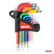 Trumpų TORX raktų rinkinys, 9 vnt. S2 AMIO-04300