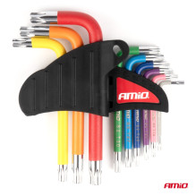 Trumpų TORX raktų rinkinys, 9 vnt. S2 AMIO-04300