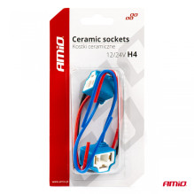 Kostki ceramiczne kątowe H4 gniazdo wtyczka AMIO-03053