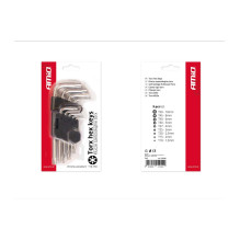 Klucze TORX krótkie CRV 9 szt. AMIO-01040
