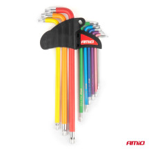 Extra long TORX keys set, Allen keys, 9-piece set, S2 AMIO-04301
