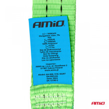 Pas transportowy z napinaczem 2000kg 38mm 8m AMIO-03297