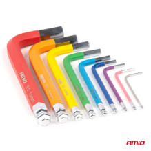 HEX Allen keys with ball, short Allen keys, set of 9 pieces, S2 AMIO-04298